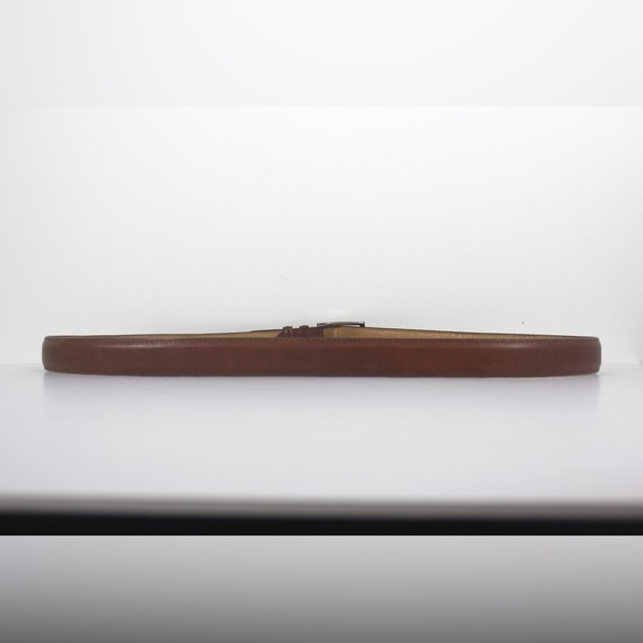 VALENTINO Italian Tan Leather Belt with Silver Buckle unisex - Picture 8 of 10